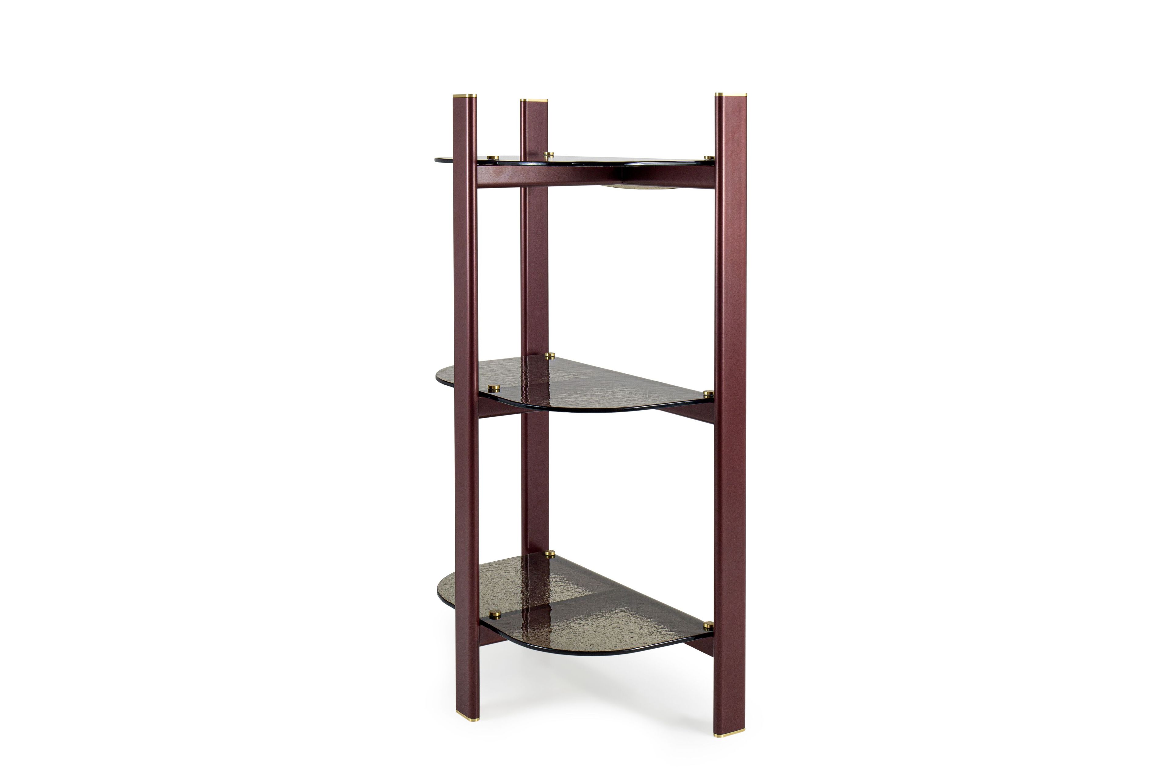 Отдельно стоящий книжный шкаф из металла и стекла Borzalino PETRA ARCH-00103714 - Вид №7