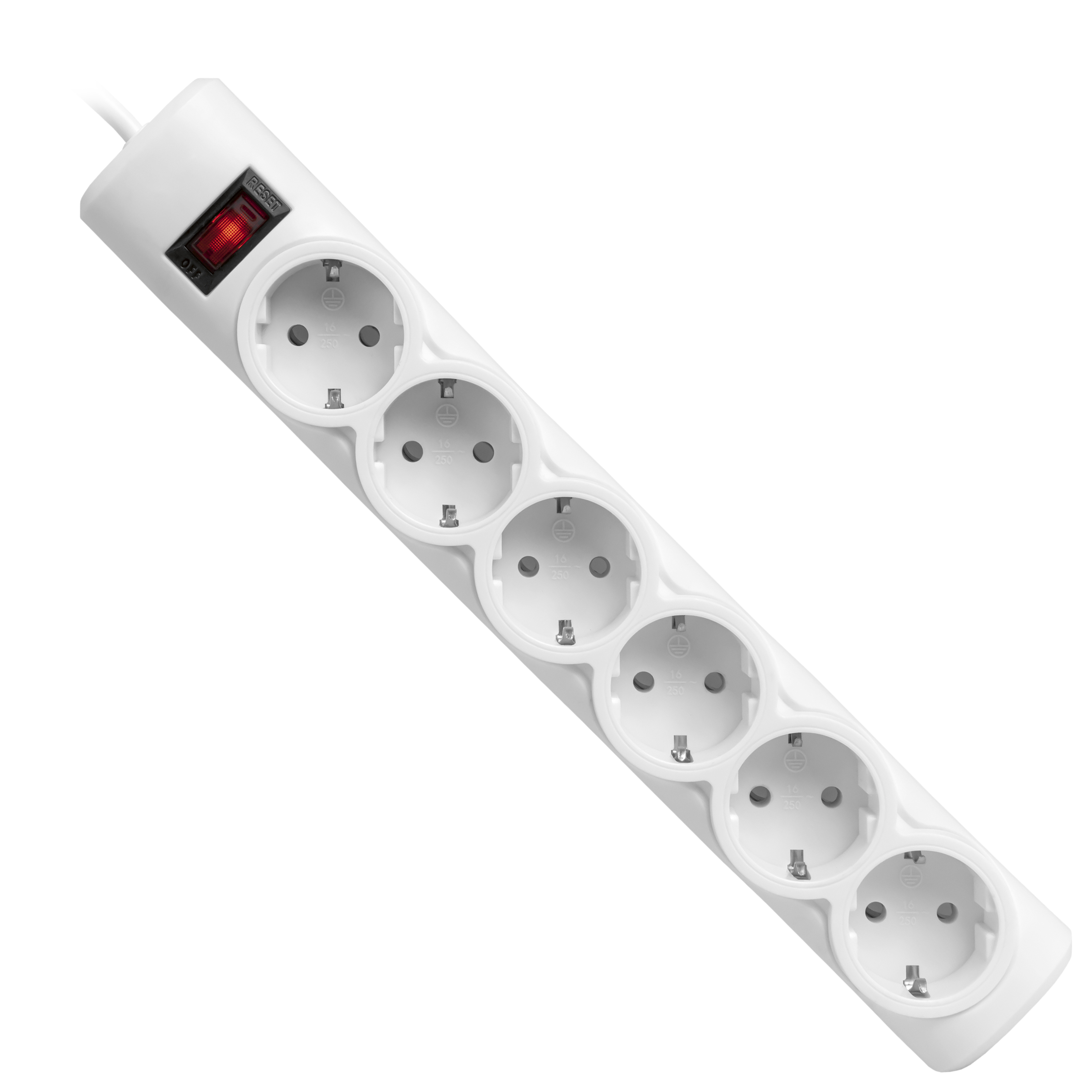 99493 Surge protector dfs 155 5m, white, 6 outlets Defender Santreyd  - Вид №1