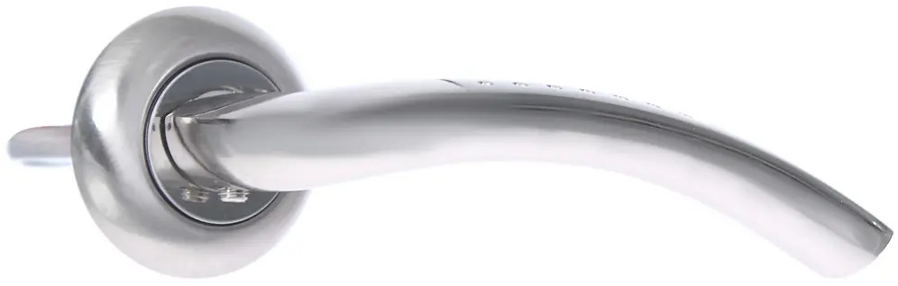 82001554 Ручка дверная на розетке Avers H-0826-A-NIS/NI, алюминий, цвет матовый никель/никель STLM-0016909