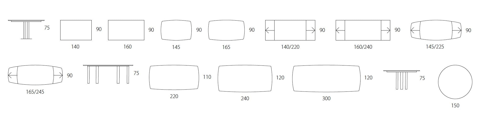 Фиксированный и выдвижной стол с керамической или деревянной столешницей RIFLESSI башня ARCH-00132082 - Вид №2