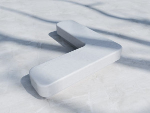 Скамейка из армированного волокном бетона