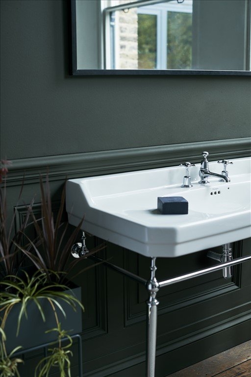 B19 1TH JET, T51 CHR Напольная раковина стоящая овальная Burlington EDWARDIAN - Вид №3