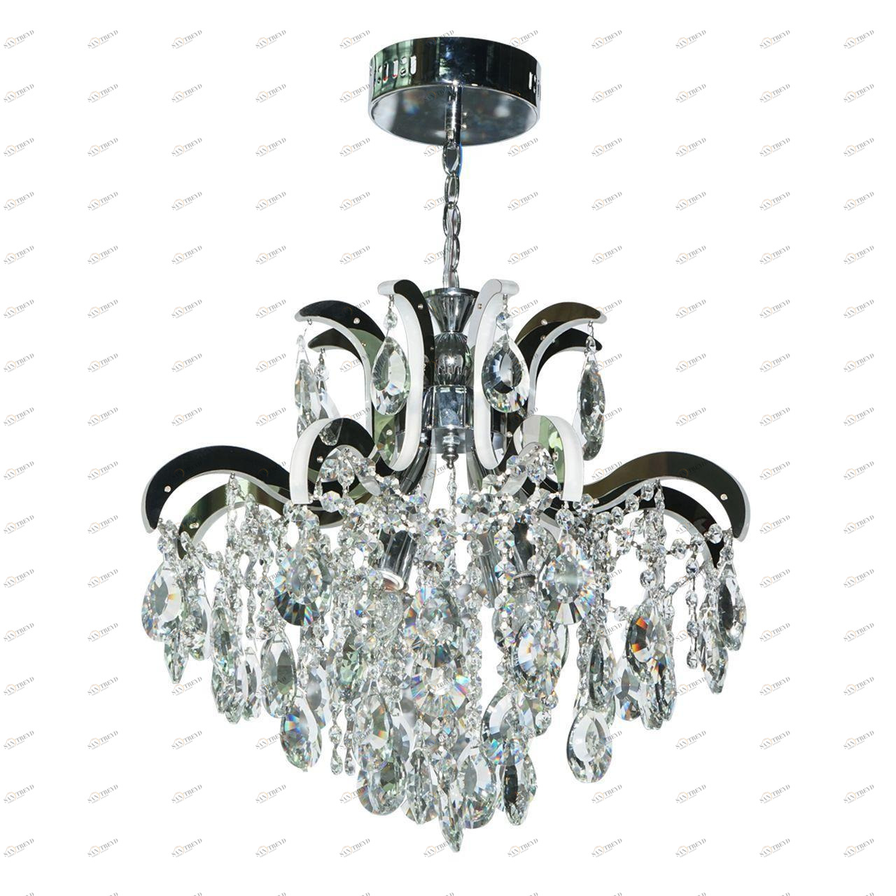 Люстра хрустальная подвесная De Markt City "Бриз" 464019812 DE MARKT ДИЗАЙНЕРСКИЕ, БРИЗ 00-3833394 Прозрачный;хром 