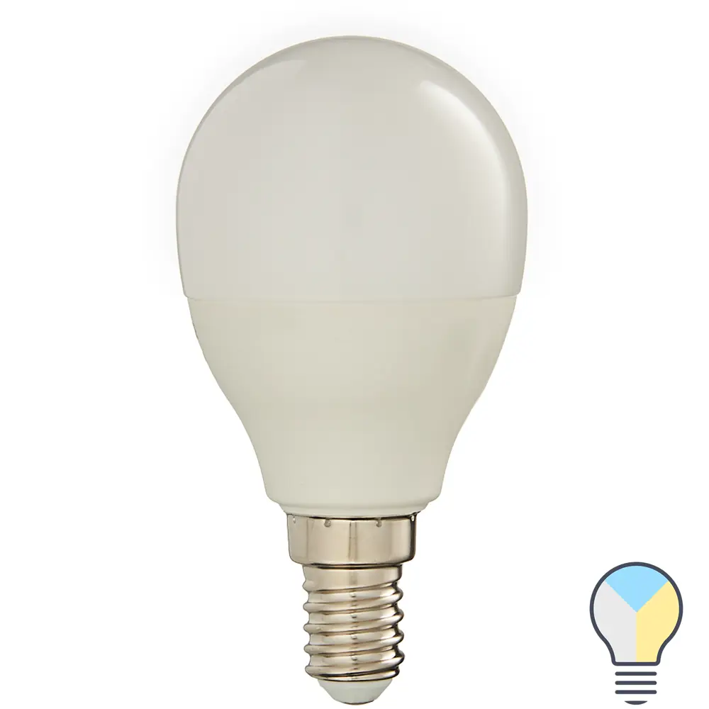 Лампа умная светодиодная Wi-Fi Osram Smart Plus E14 220-240 В 5 Вт шар малый матовая 470 лм изменение оттенков белого LEDVANCE STLM-2131861