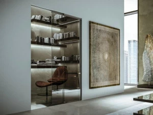 Scrigno Рама стойки для раздвижных дверей с параллельными стеклянными дверями Essential