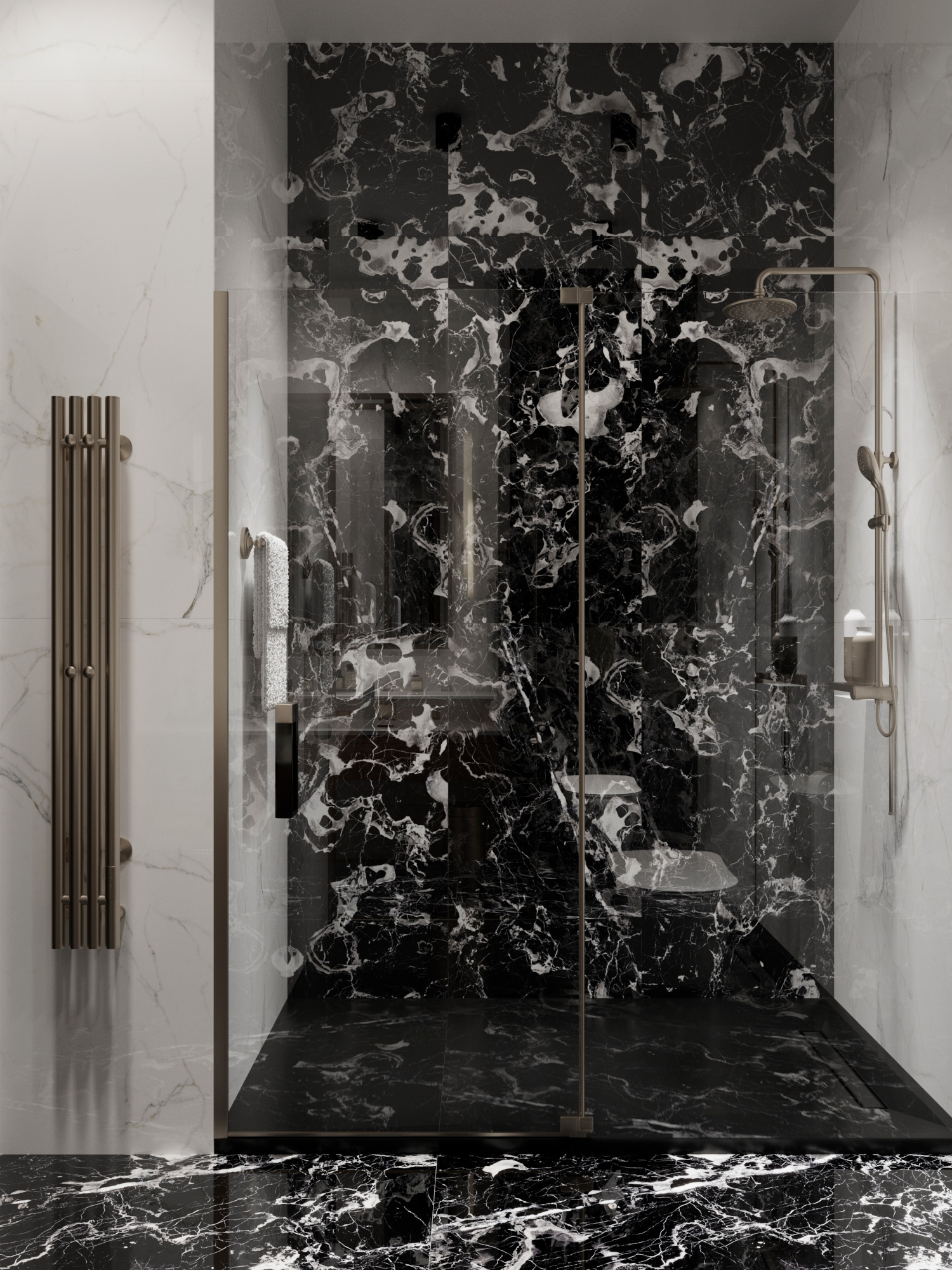 ELEGANT NERO — Керамогранит под мрамор HG2001-A Arcadia Ceramica - Вид №2