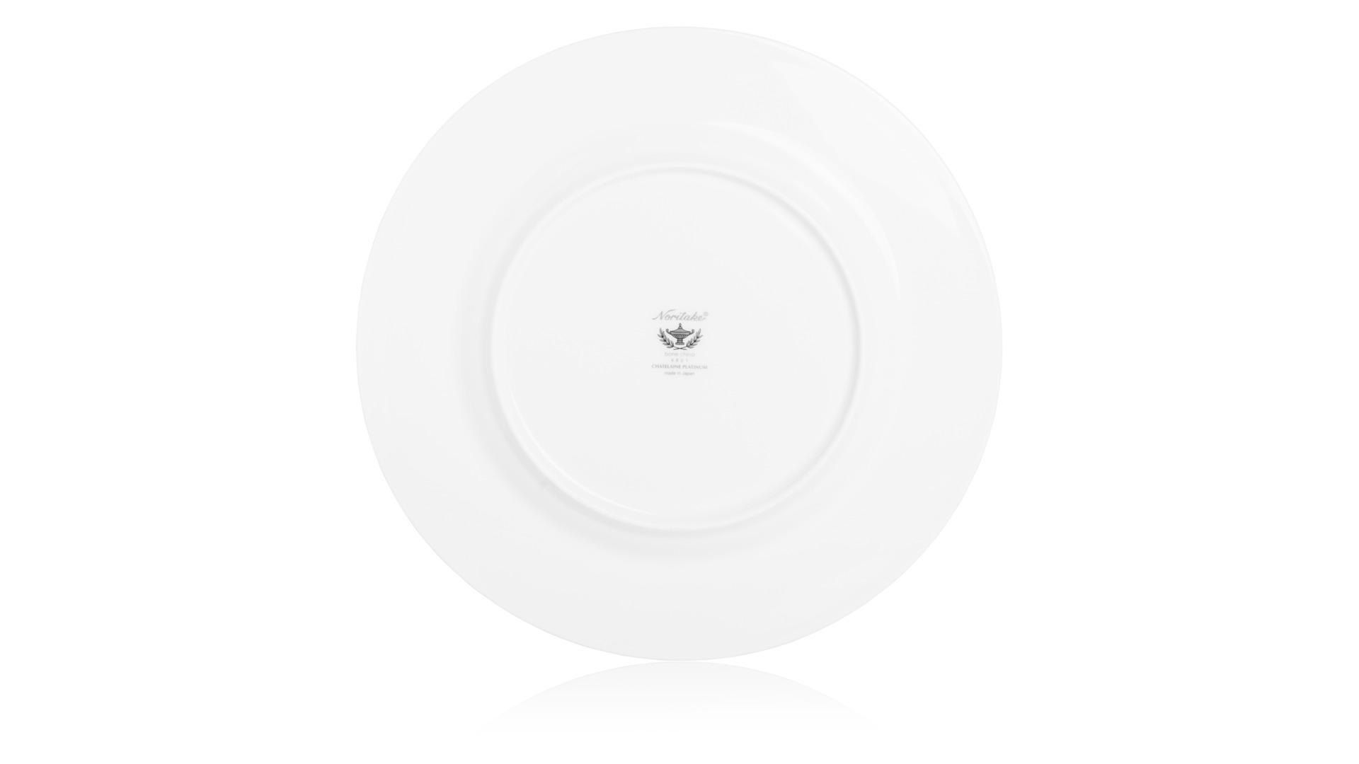 10654837 Noritake Набор тарелок акцентных Noritake "Чатлайн, платиновый кант" 24см, 6 шт Фарфор костяной  - Вид №2