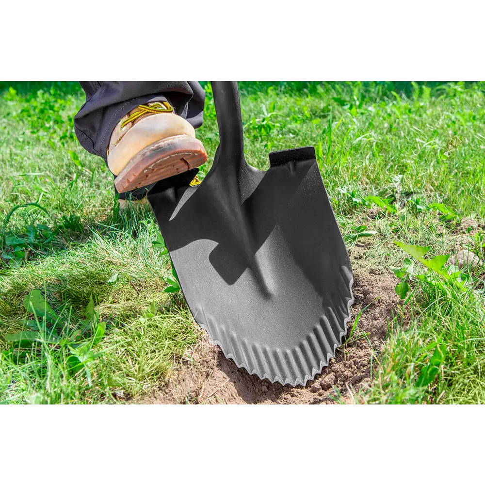 Лопата штыковая Verto 116 см сталь/фиберглас с черенком и зубьями STLM-2170791 - Вид №2