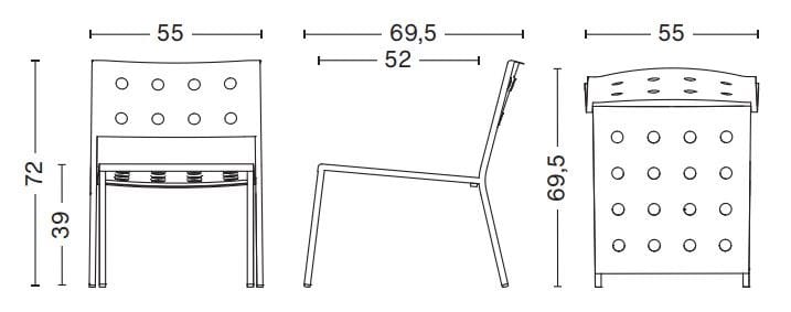 Стул для сада с порошковым покрытием Hay балкон ARCH-00124308 - Вид №21