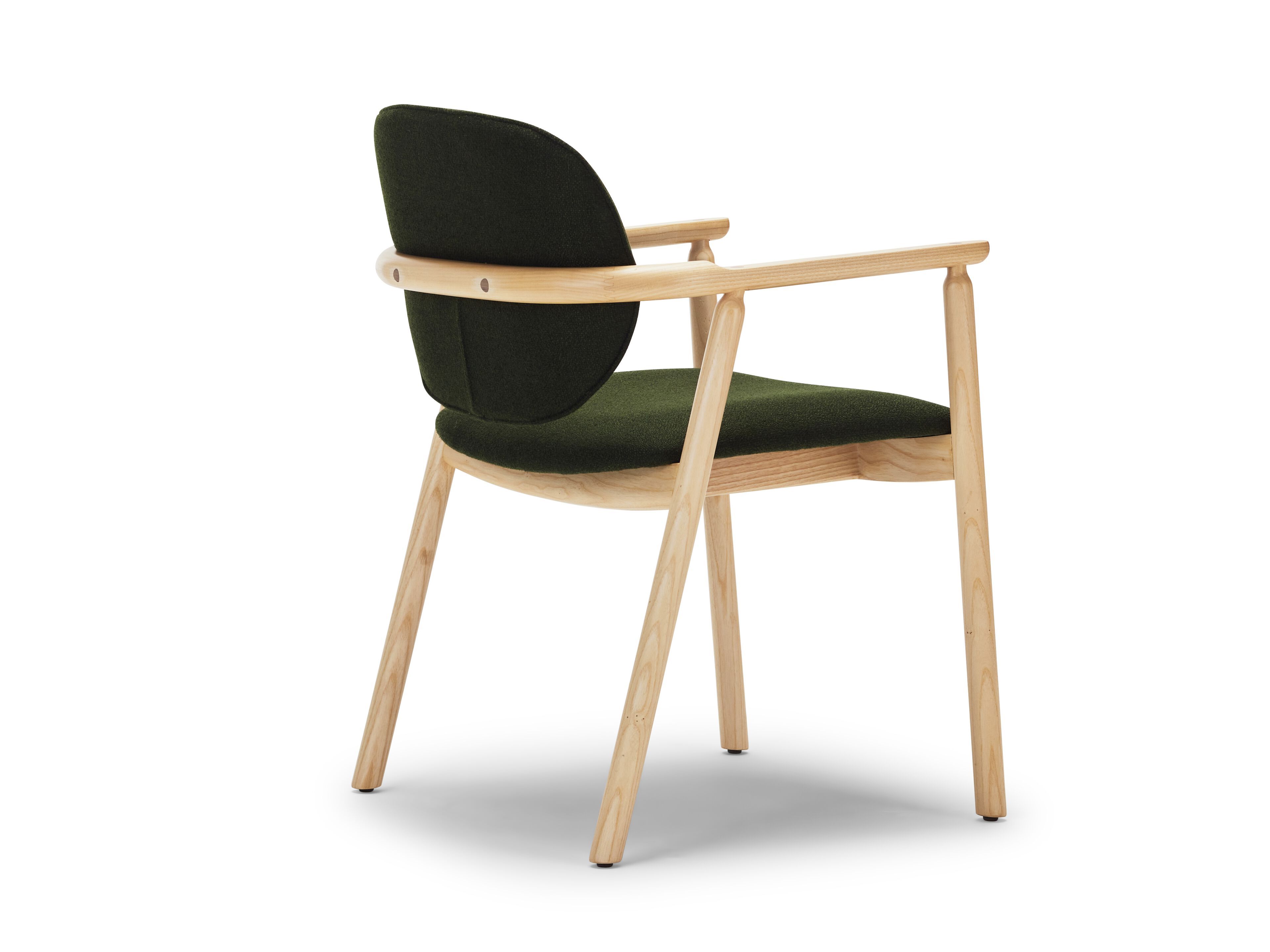 Стул из ткани и ясеня с подлокотниками Papell Design гостиница ARCH-00145350 - Вид №3