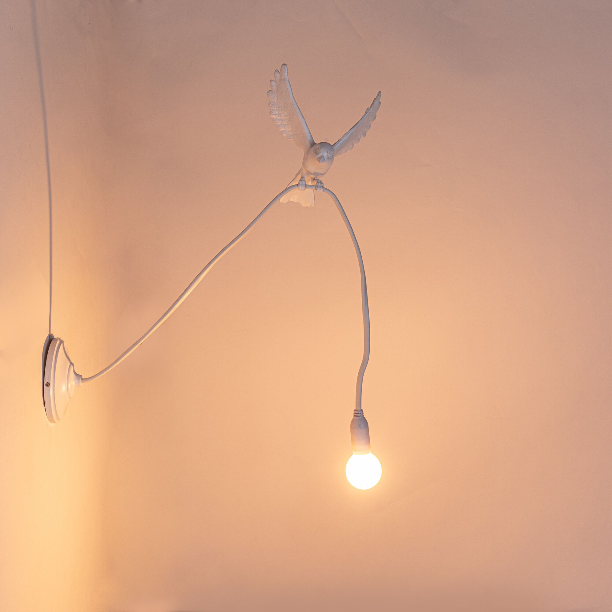 Светодиодный настенный светильник из смолы Seletti Sparrow Lamp ARCH-00095035 - Вид №5