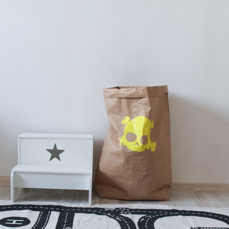 Эко-мешок для игрушек Big Skull из крафт бумаги VAMVIGVAM  282016 Белый;бежевый Santreyd  - Вид №3