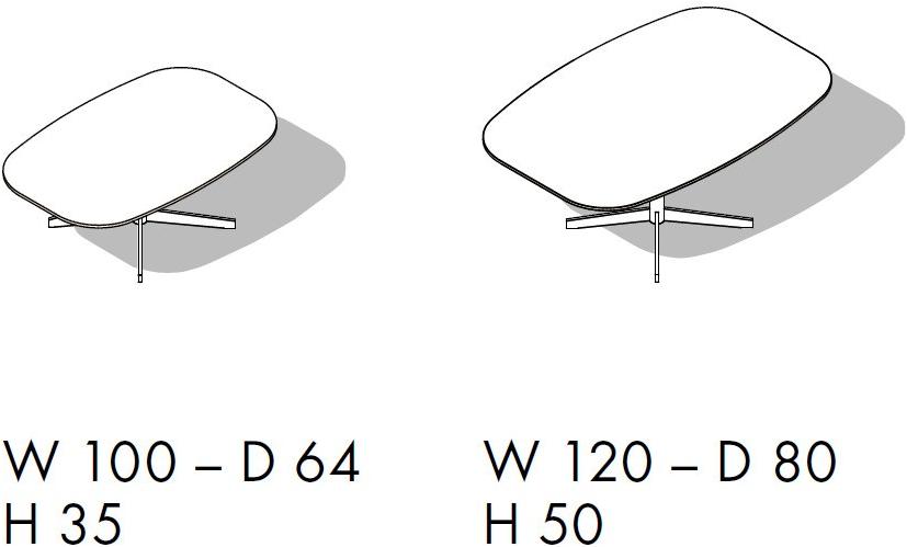 Sinetica Прямоугольный журнальный столик с основанием 4 звезды Multitask sun-id-1408220 - Вид №5