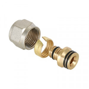 VTc.710.N.1604 Фитинг коллекторный обжимной для металлополимерной трубы Valtec 16 мм x 1/2"