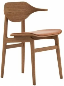 NORR11 Стул из дуба со встроенной кожаной подушкой