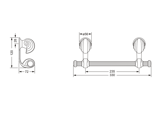 Поручень для ванны JOERGER Muschel 601.00.031.000 - Вид №1