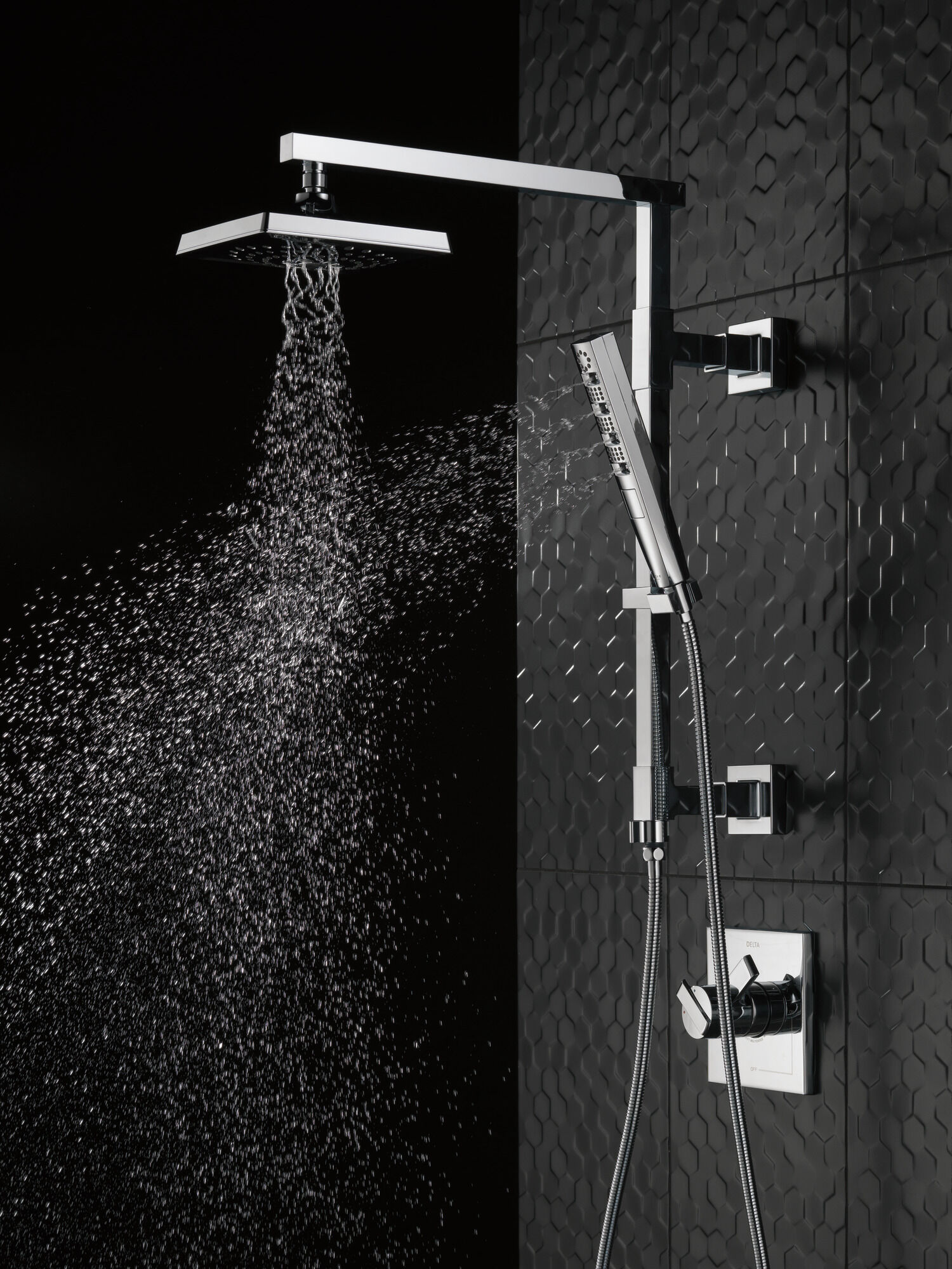 59140-SS-PK H2Okinetic® Ручной душ с 4 режимами Delta Faucet Universal Showering Нержавеющая сталь  - Вид №10