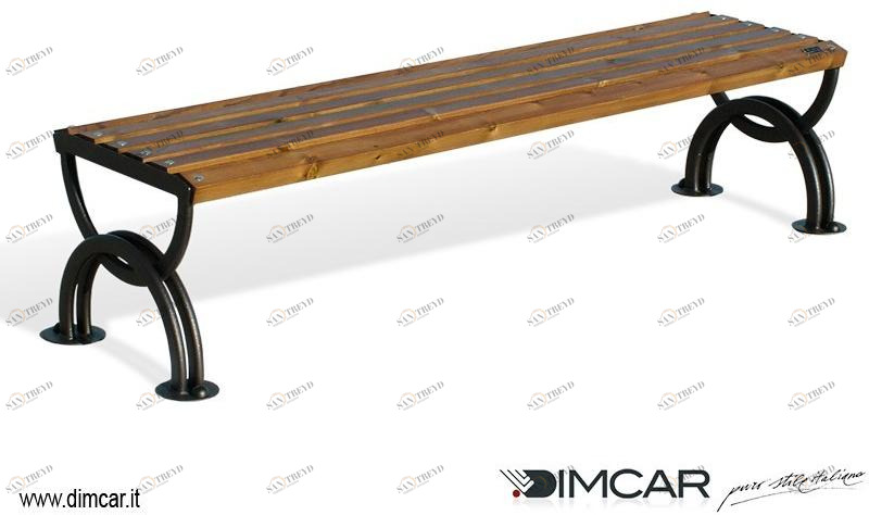 DIMCAR Скамья металлическая в классическом стиле без спинки City 1121-p