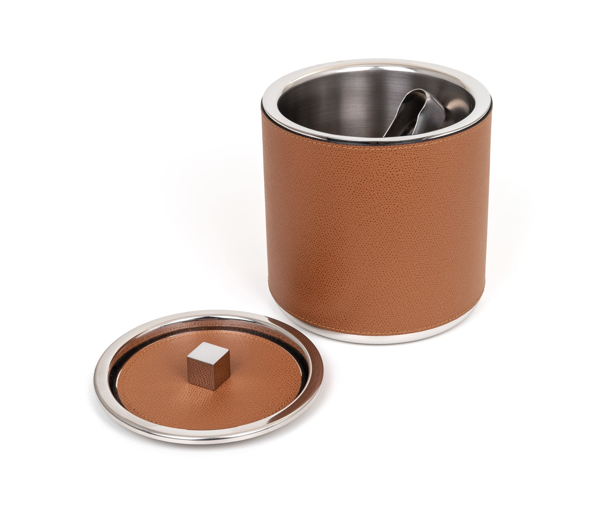 Ведро для льда - Ø 15XH17 см / зернистая кожа_earth Pinetti 00.1365.029.049 - Вид №1