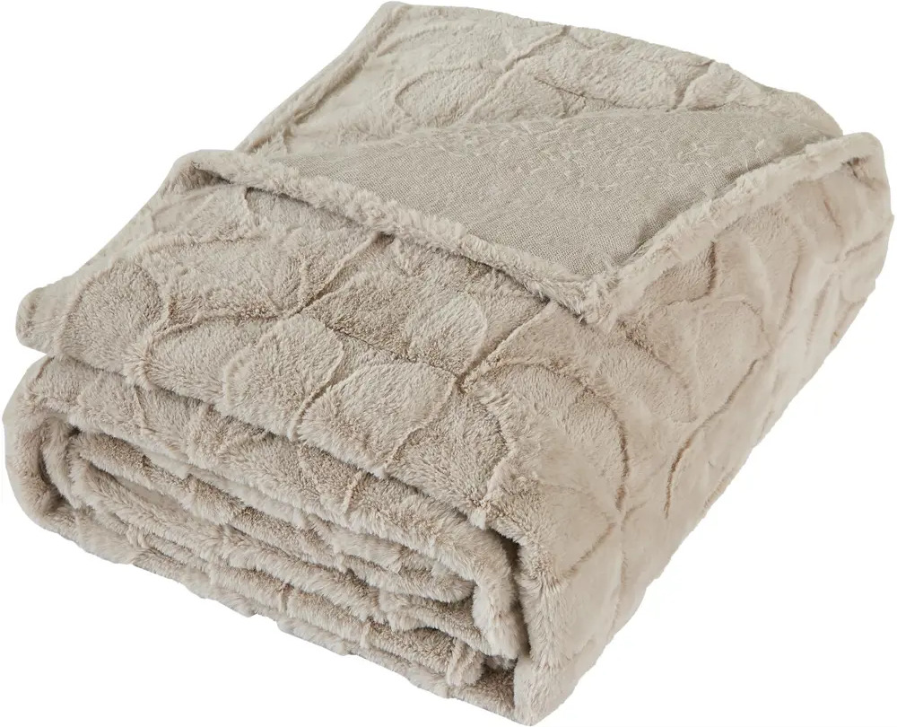 СТОЛИЦА ТЕКСТИЛЯ Плед Shapes - уютный велсофт кремового оттенка 88035585