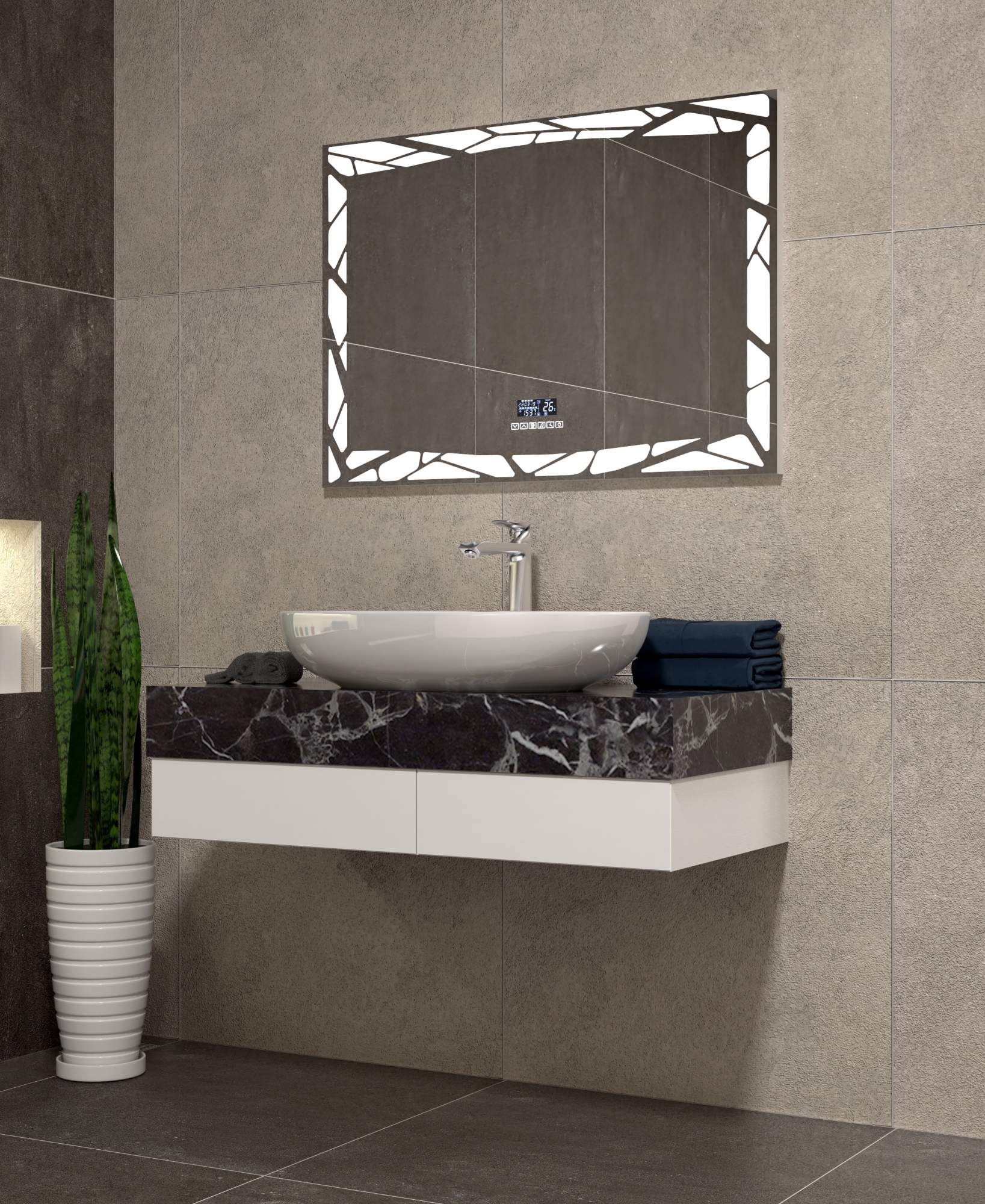 Хит продажЗеркало Melissa Media Grey 800 VIGO sun-id-664478 - Вид №1