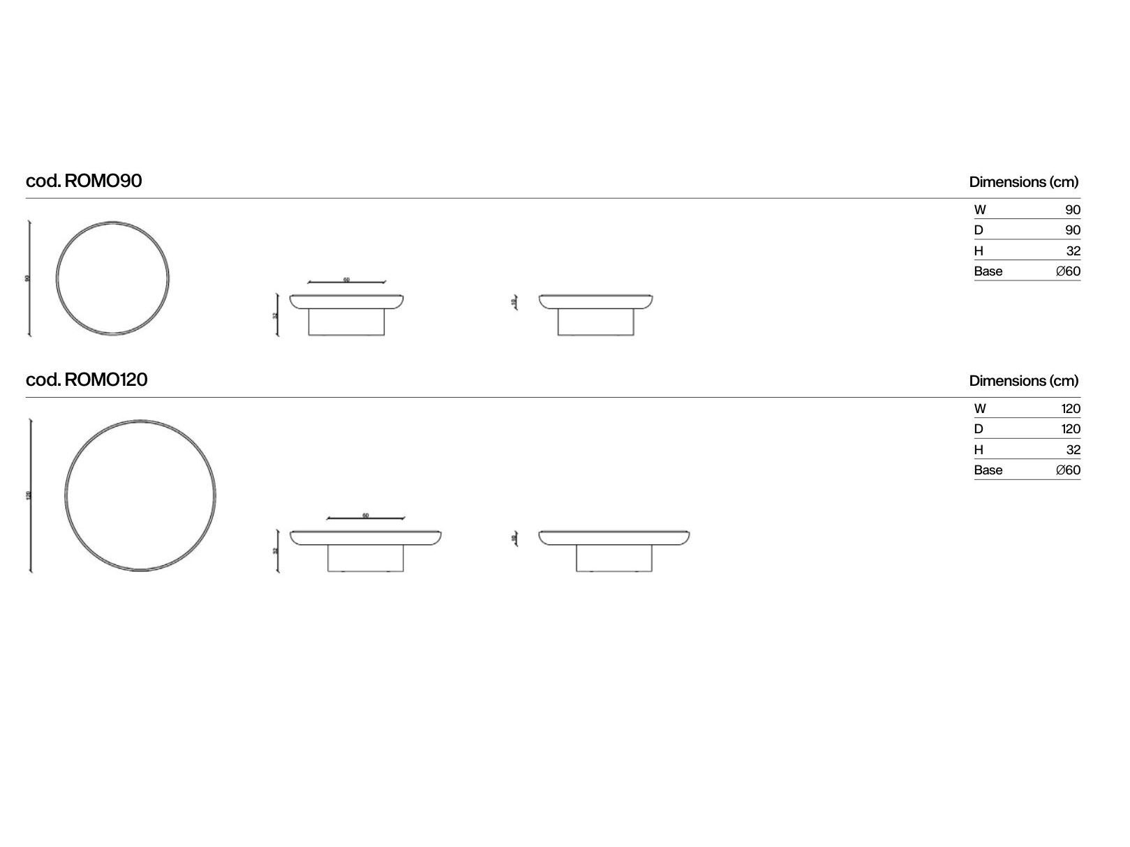 Низкий круглый журнальный столик Secolo ROMO ARCH-00111777 - Вид №7