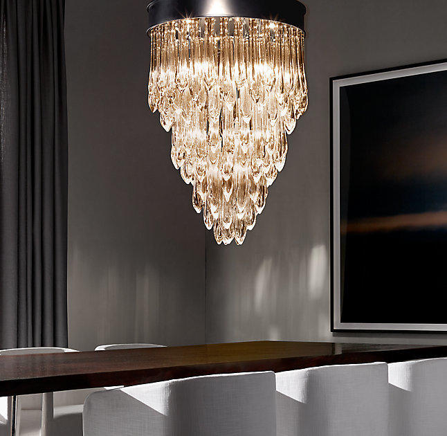 Подвесной светильник Tear Drop Glass 8 от Delight Collection KG0547P-8 DELIGHT ДИЗАЙНЕРСКИЕ 243693 Прозрачный;черный  - Вид №2