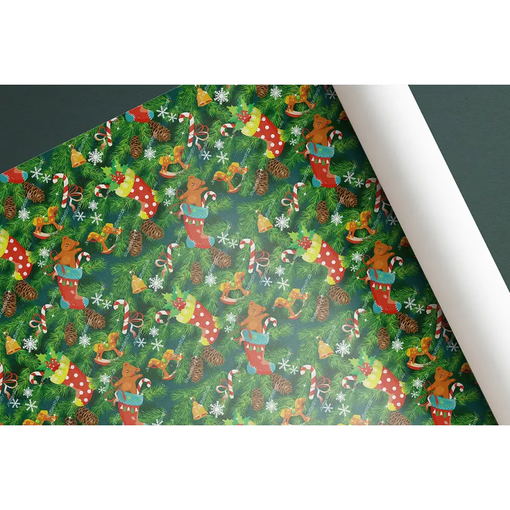 Упаковочная бумага «Новогоднее чудо» 70 см Симфония STLM-2057657 - Вид №1