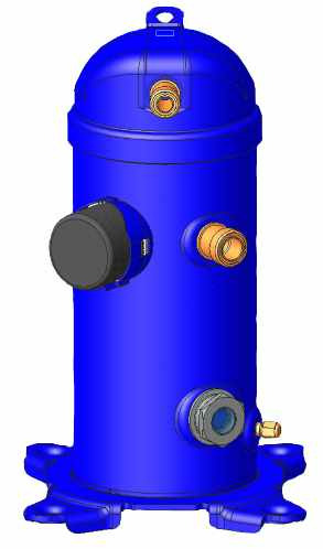 Danfoss MLZ — герметичные спиральные компрессоры MLZ026T4LP9A Компрессор спиральный 121L8637  - Вид №11