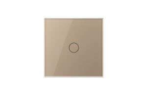 18351709 Одноклавишный сенсорный выключатель W1-101 WiFi золотой 061 Bingoelec
