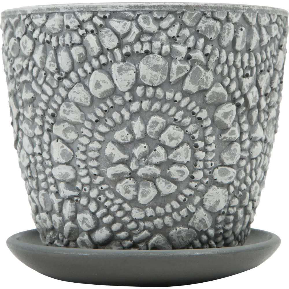 Santreyd Камешки — керамический цветочный горшок с поддоном 84450906 STLM-0050241 - Вид №1
