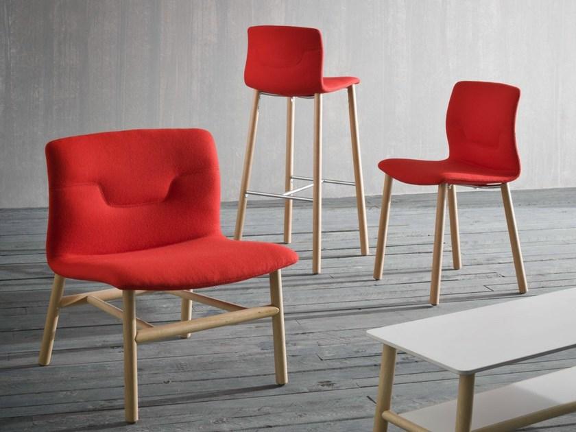 GABER Высокий табурет из ткани со спинкой Slot sun-id-1396488 - Вид №2