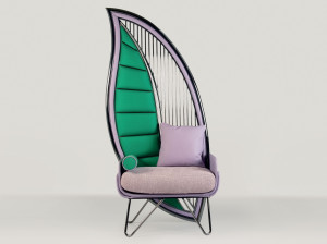 Кресло с высокой спинкой