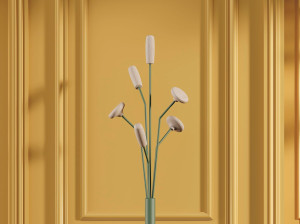 Стальная и деревянная напольная вешалка