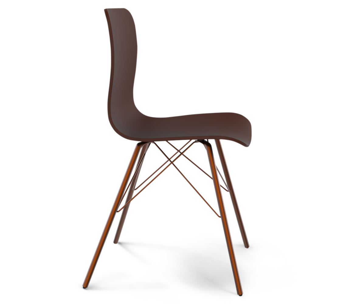 Стул DSR Коричневый S40 (eames style) SHEFFILTON ДИЗАЙНЕРСКИЕ, EAMES STYLE 015593 Коричневый  - Вид №1