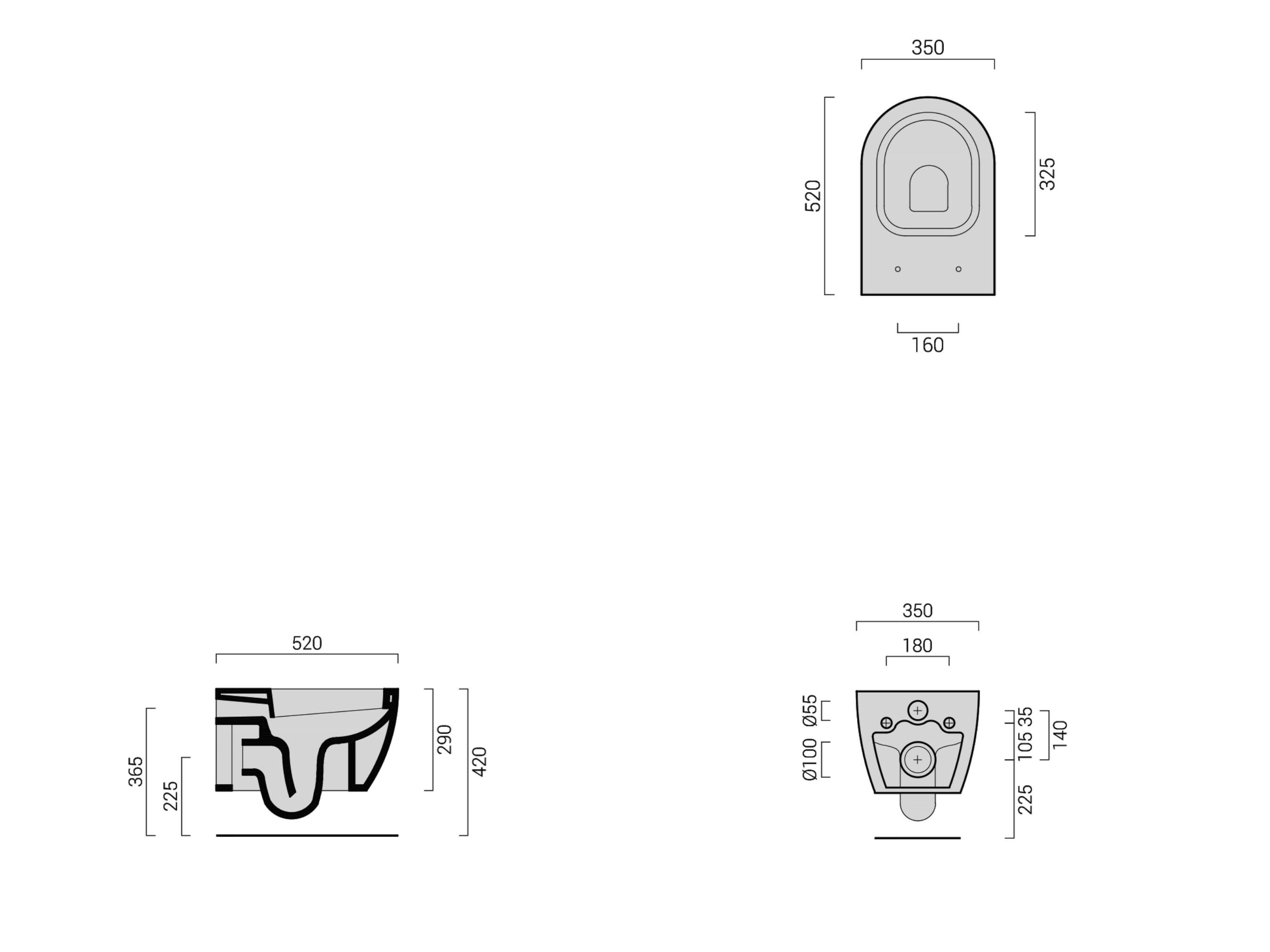 Керамические подвесные сантехники Domus Falerii Leaf Medium ARCH-00087424 - Вид №7