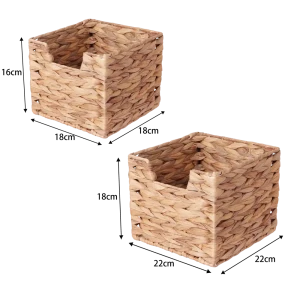 Корзина Konsensa 22x18x22 см водяной гиацинт цвет бежевый 89439473 STLM-2058716