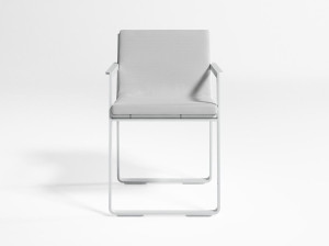 Термокрытый алюминиевый садовый стул с подлокотниками