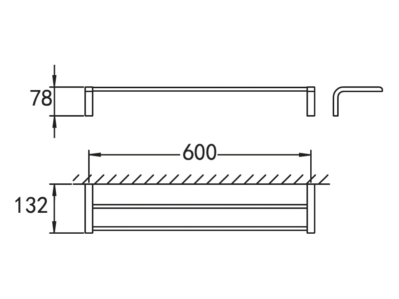 Полотенцедержатель, 600x138x78 мм ART&MAX ULTIMA AM-F-8927 - Вид №1