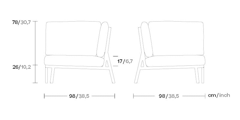 Угловое садовое кресло из ткани Kettal Vieques ARCH-00023919 - Вид №2