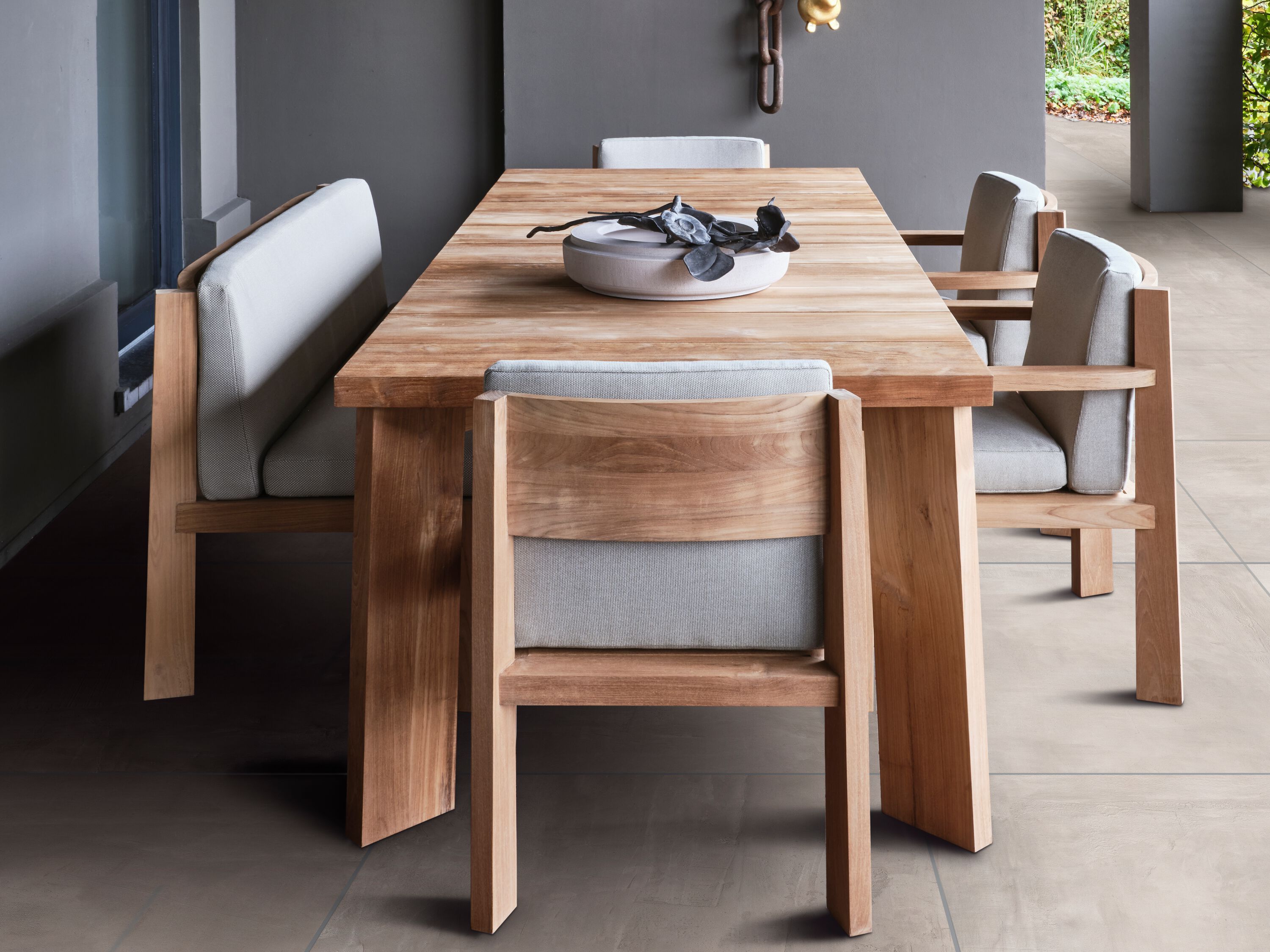 Тканевая садовая скамейка со спинкой Piet Boon Timme ARCH-00030865 - Вид №1