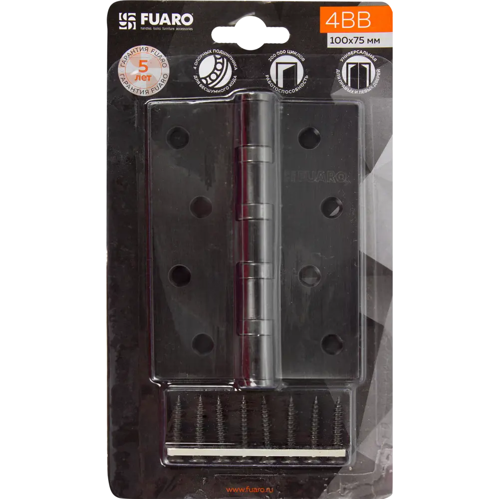 82105969 Петля универсальная U1004BB-GR/BL 100x75x2.5 мм сталь цвет графит STLM-0019064 FUARO Home - Вид №5