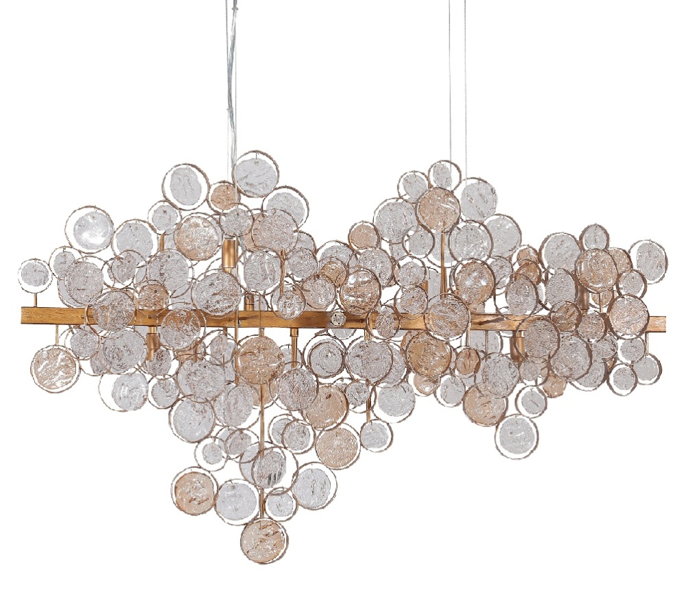Подвесной светильник Crystal Lux Deseo SP12 L1000 Gold CRYSTAL LUX ДИЗАЙНЕРСКИЕ, DESEO 102834 Золотой  - Вид №1