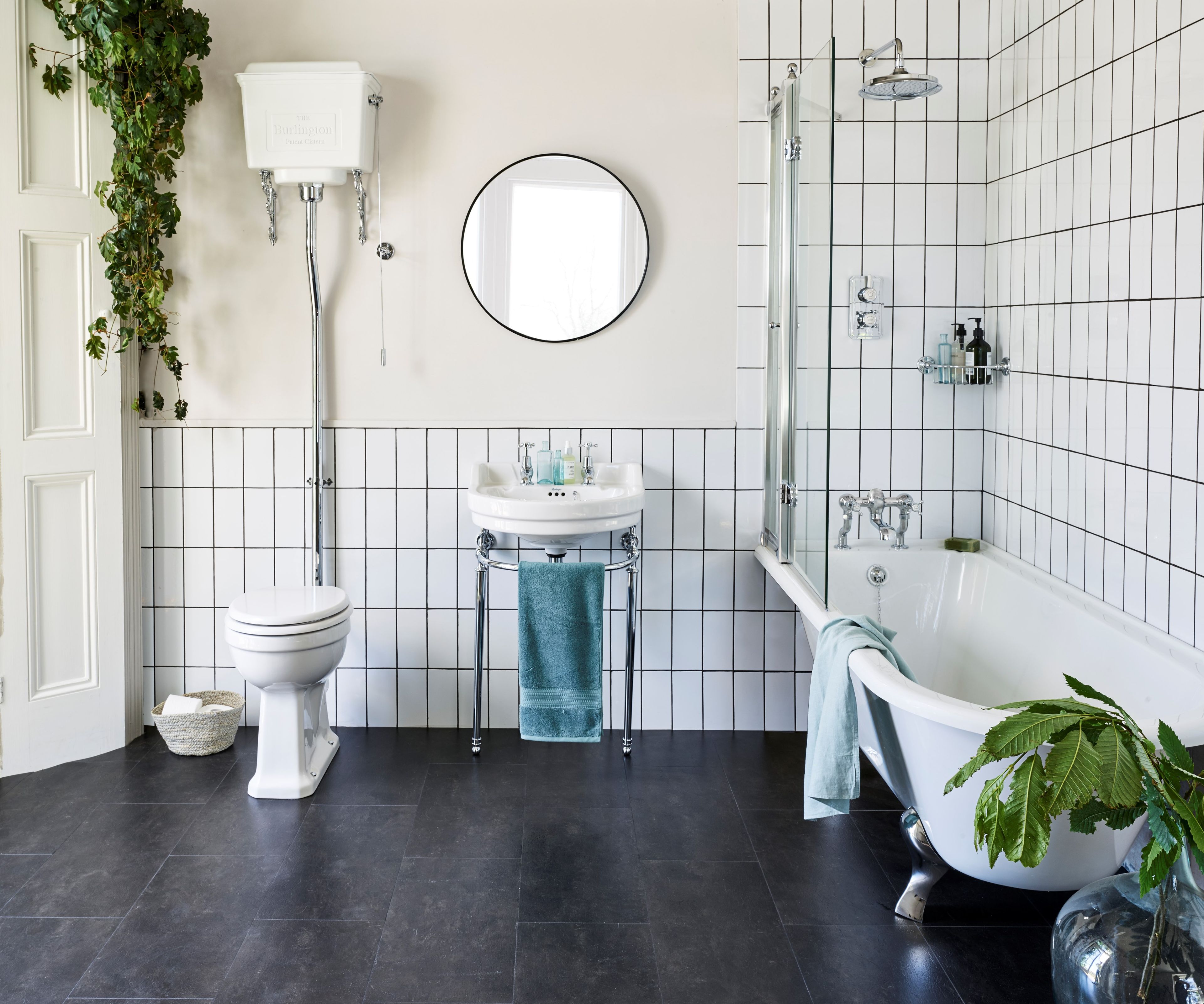 Круглый консольный умывальник в витрине Burlington Эдвардианская ARCH-00004271 - Вид №2