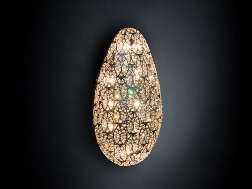 VGnewtrend Настенный светильник из нержавеющей стали с кристаллами Arabesque egg 7511770.97/.98  - Вид №1