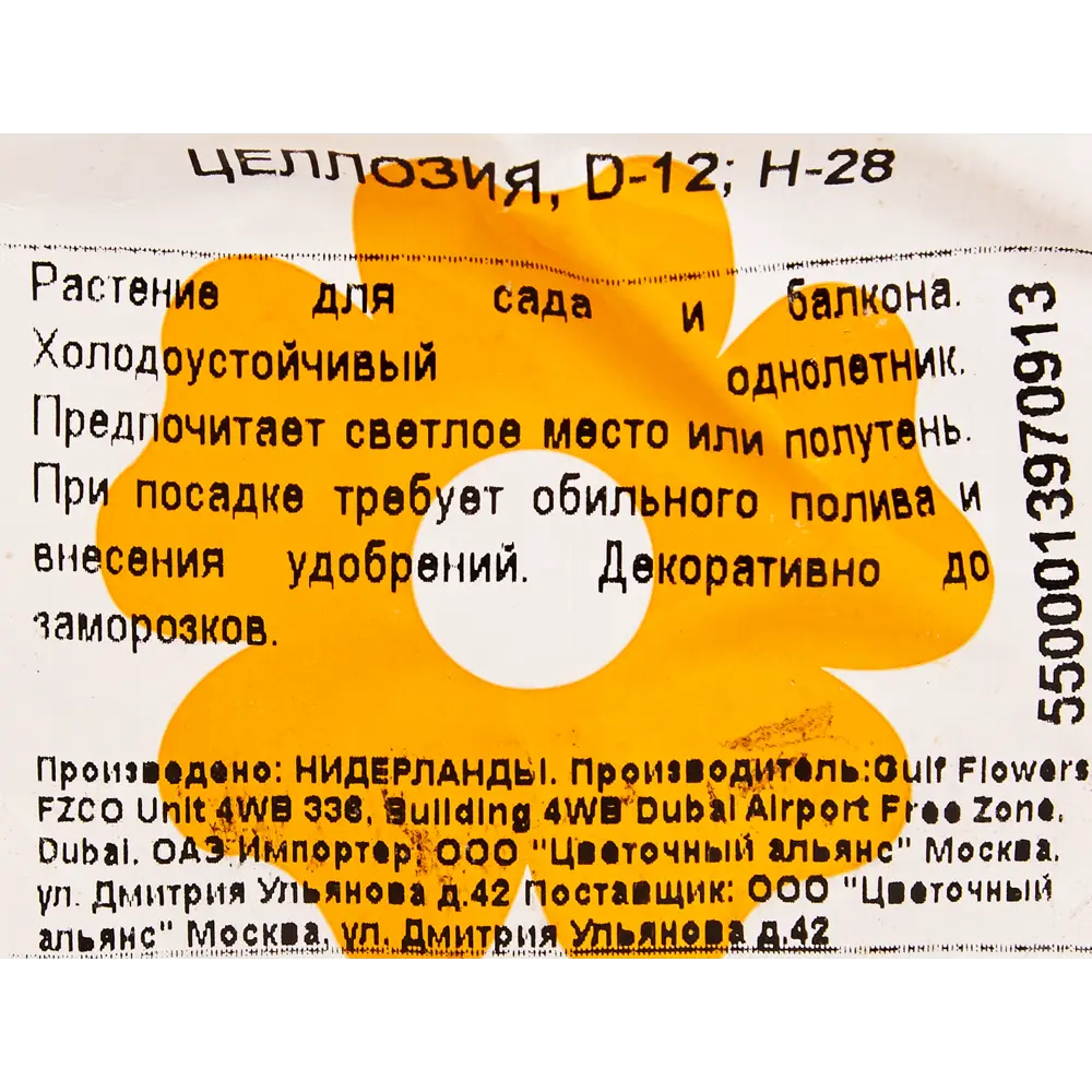 Целлозия 12x28 см 82850410 STLM-2124382 Santreyd  - Вид №2