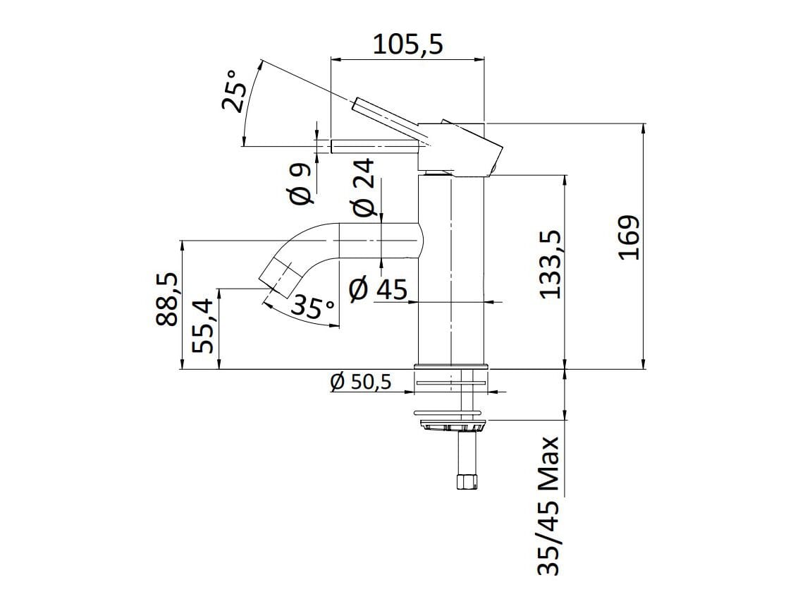 Однорычажный смеситель для раковины Rubinetterie Mariani Next ARCH-00073841 - Вид №2