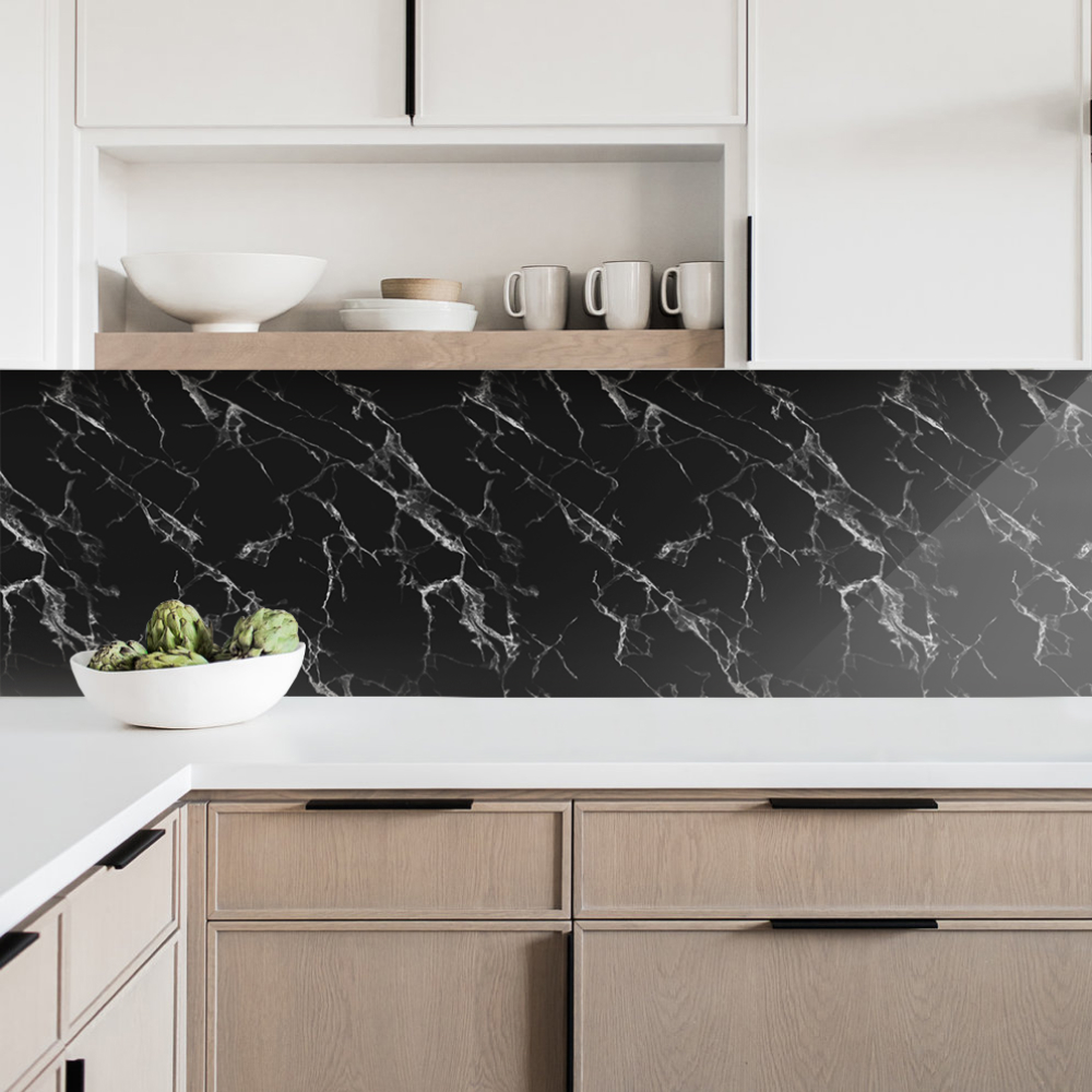 Кухонный фартук АБС Stella Light Крестола Black 600*3000*0,75мм STSR-999 - Вид №1