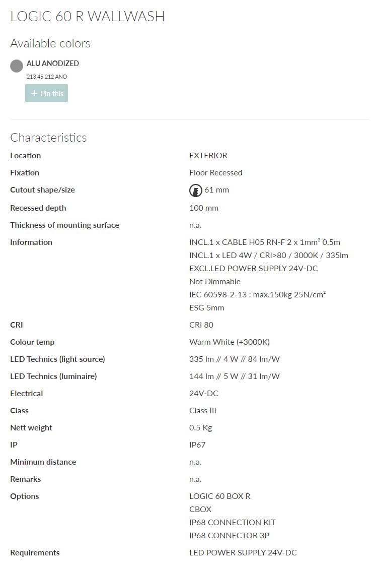 Напольный напольный напольный заполнитель Сид Deltalight Logic ARCH-00029404 - Вид №15