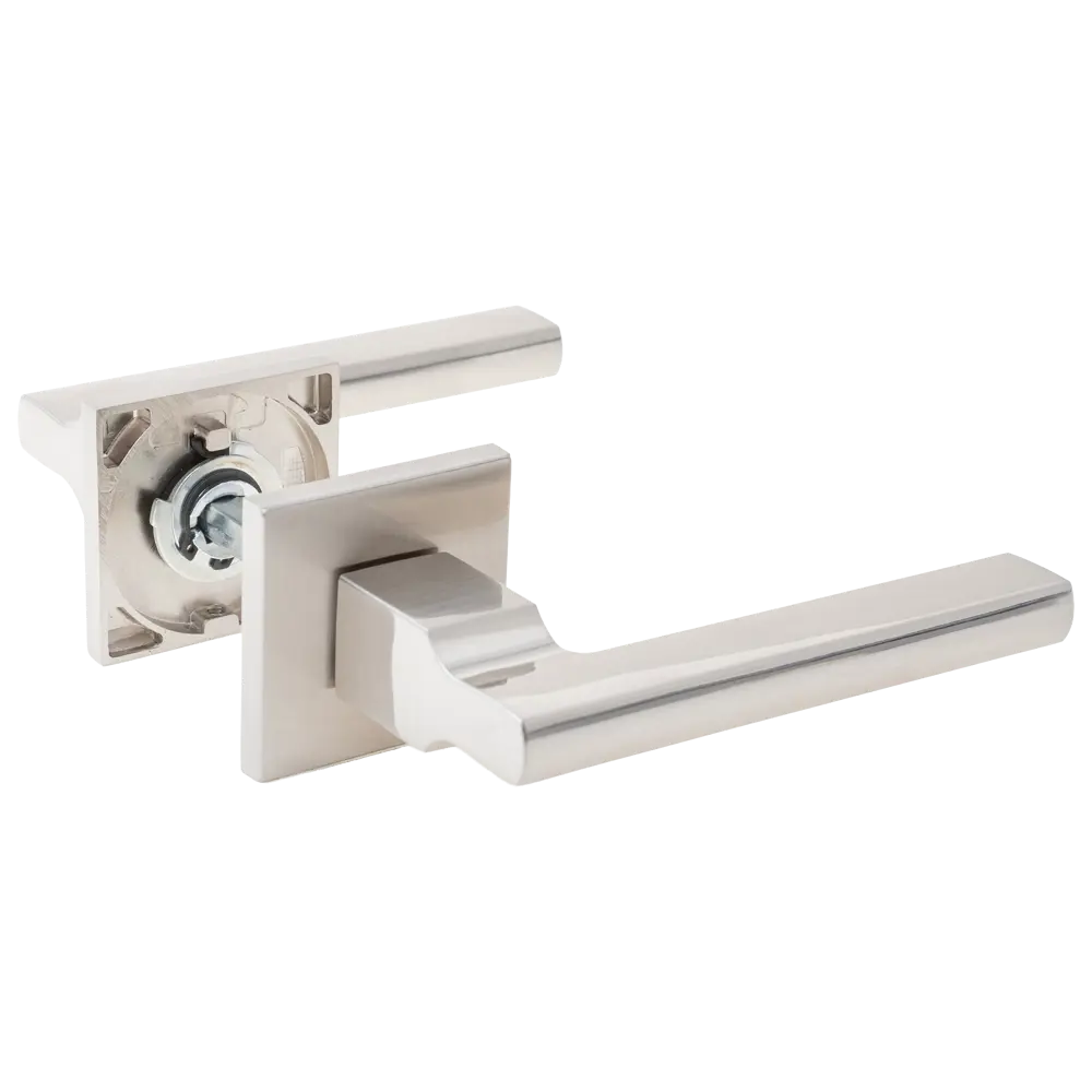 Дверная ручка на розетке Armex H-30095-P без запирания цвет никель STLM-2081895